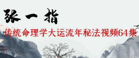 張一指《統(tǒng)命理學(xué)大運(yùn)流年秘法》視頻64集