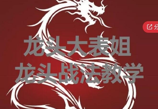 【龍頭大表姐】《龍頭戰法教學》龍頭戰法視頻教程