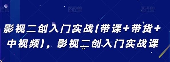 《影視二創入門實戰》帶課+帶貨+中視頻