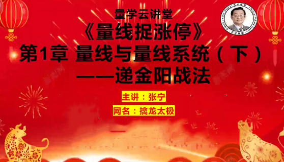 量學云講堂 張寧基訓第41期量線捉漲停視頻課程