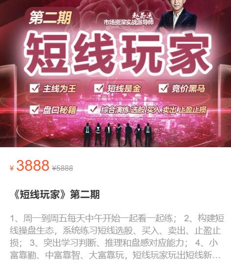 【趙昌運】原價3888元的《短線玩家 第二期》