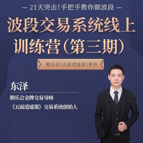 【東澤】第三期《五面逍遙策》波段交易系統線上訓練營