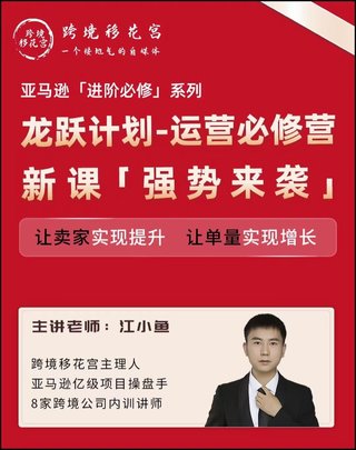 【電商上新】082.江小魚·亞馬遜運營進(jìn)階課 #2024龍躍計劃,讓賣家實現(xiàn)提升,讓單量實現(xiàn)增長插圖 【電商上新】082.江小魚·亞馬遜運營進(jìn)階課 #2024龍躍計劃,讓賣家實現(xiàn)提升,讓單量實現(xiàn)增長
