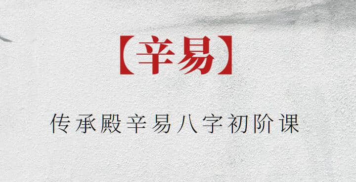 【辛易】傳承殿辛易八字初階課