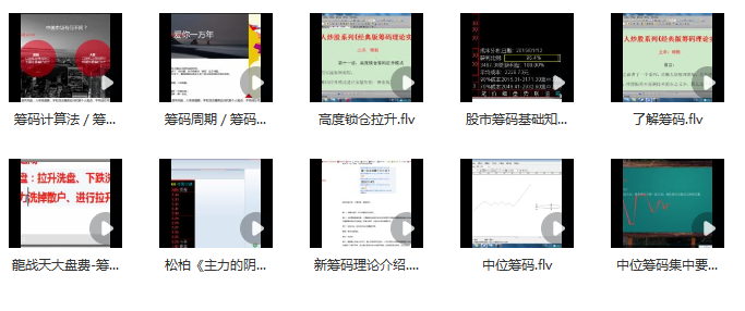 籌碼理論視頻教學教程11講（百家爭鳴）