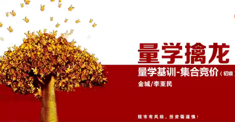 量學云講堂金城李亞民集合競價課程4集