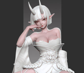 zbrush和服二次元角色案例教學