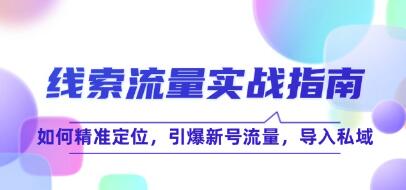 《線索流量實戰(zhàn)指南》如何精準定位，引爆新號流量，導入私域插圖