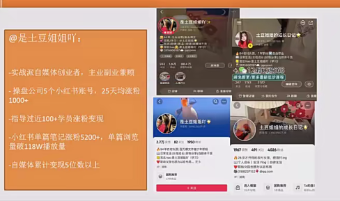 土豆姐姐2024小紅書成長漲粉變現營